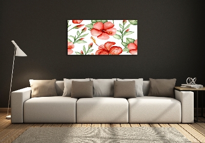 Tableau photo sur verre Les fleurs tropicales