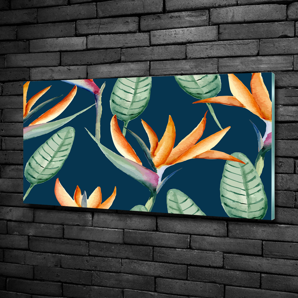 Tableau en verre Strelitzia royal