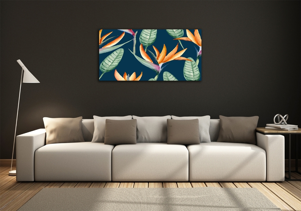 Tableau en verre Strelitzia royal