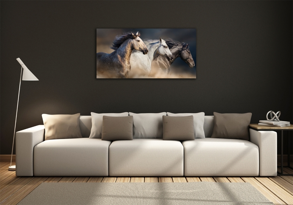 Tableau sur verre Chevaux au galop