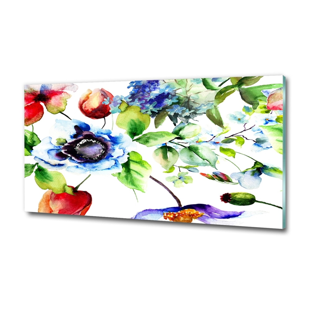 Tableau imprimé sur verre Fleurs de printemps