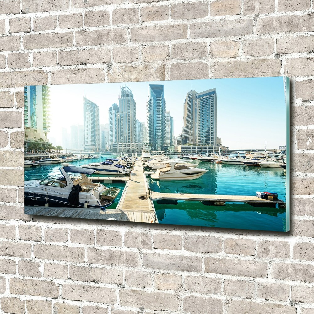 Tableau verre imprimé Dubaï Marina