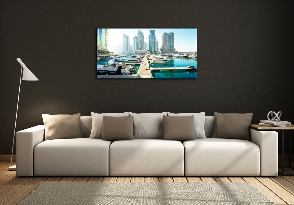 Tableau verre imprimé Dubaï Marina