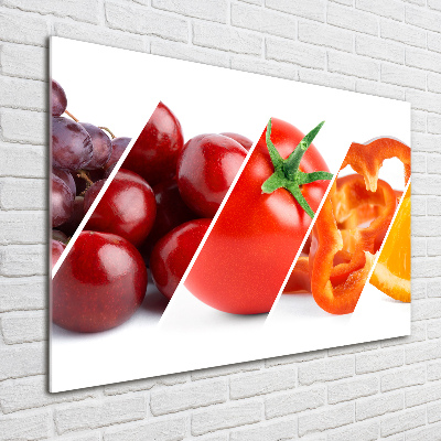 Tableau sur verre Fruits et légumes