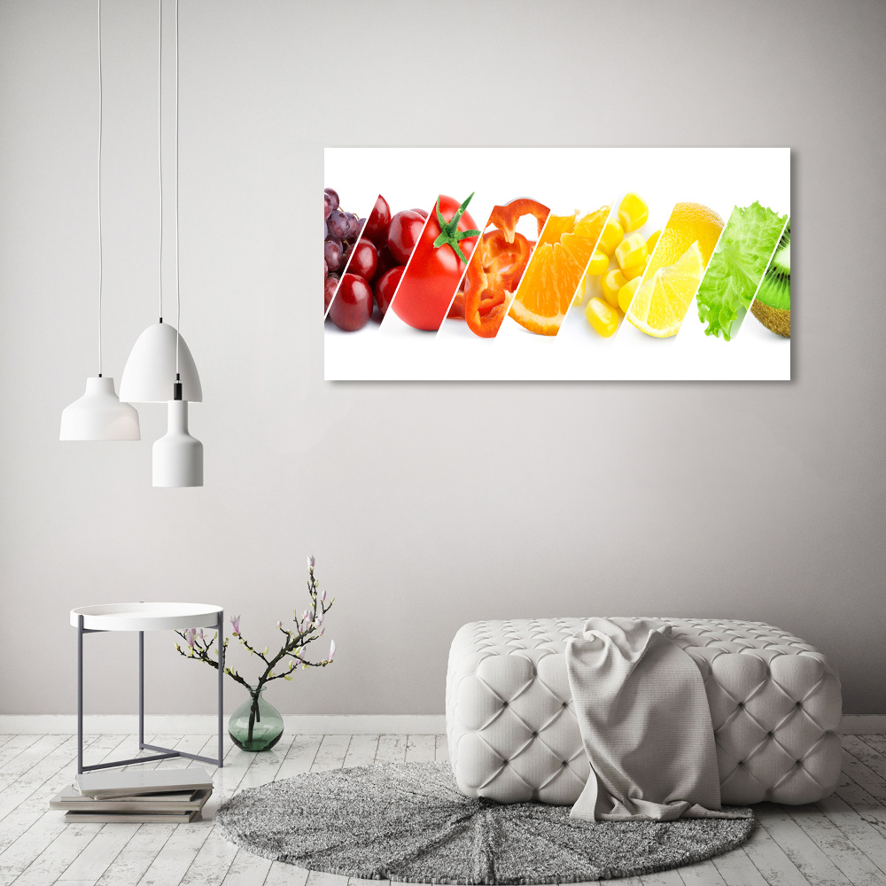 Tableau sur verre Fruits et légumes