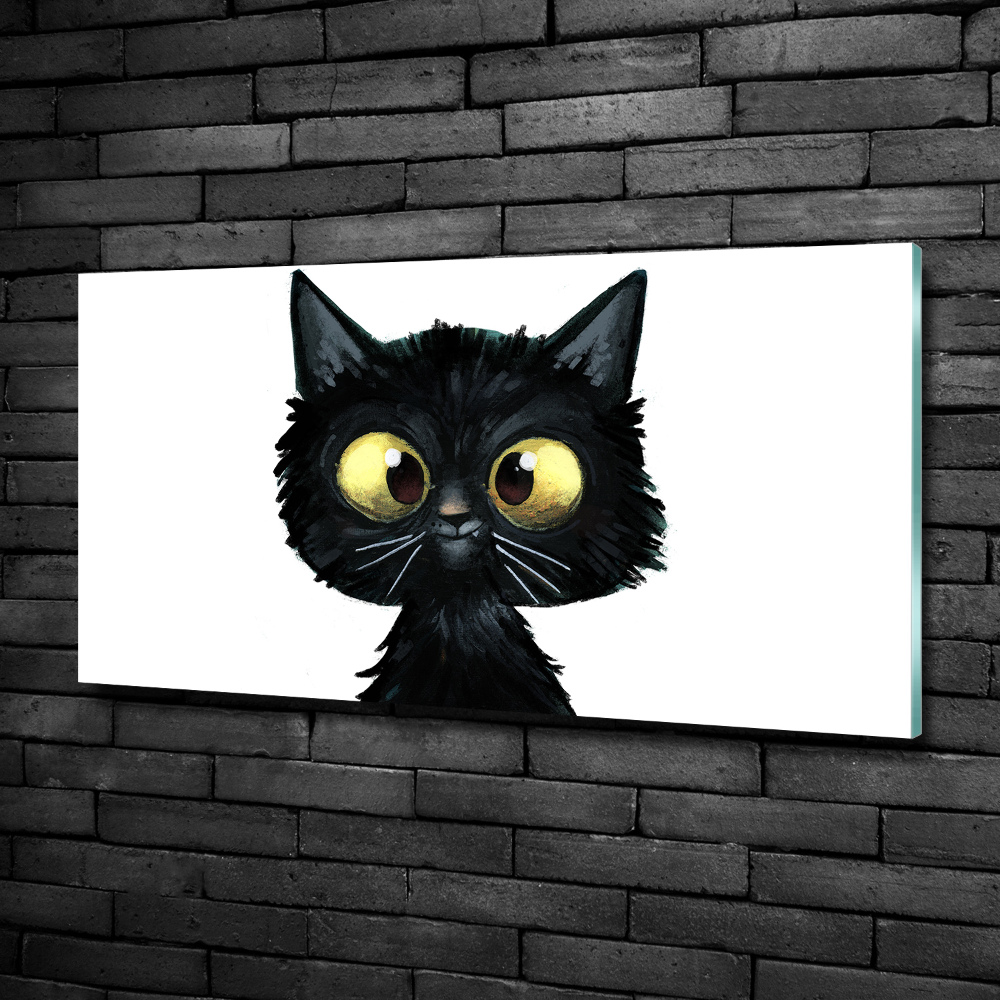 Tableau sur verre Illustration de chat