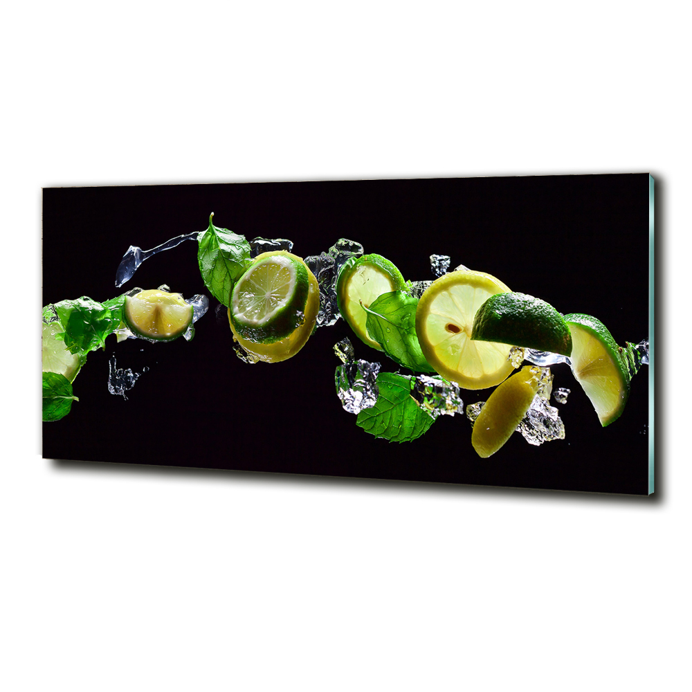 Tableau en verre Tilleul et citron