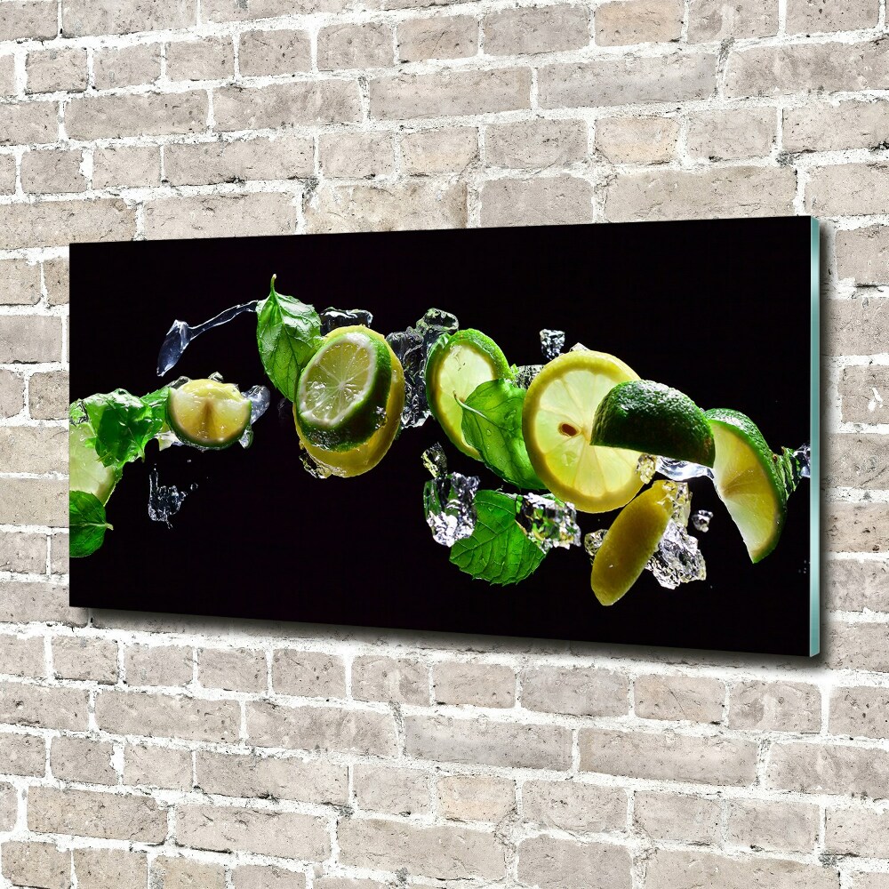 Tableau en verre Tilleul et citron