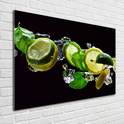 Tableau en verre Tilleul et citron