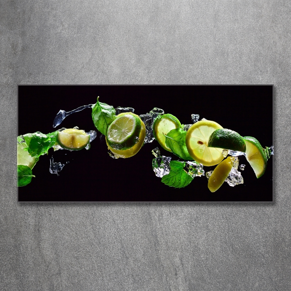 Tableau en verre Tilleul et citron