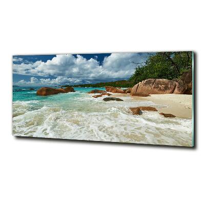 Tableau verre imprimé Plage des Seychelles