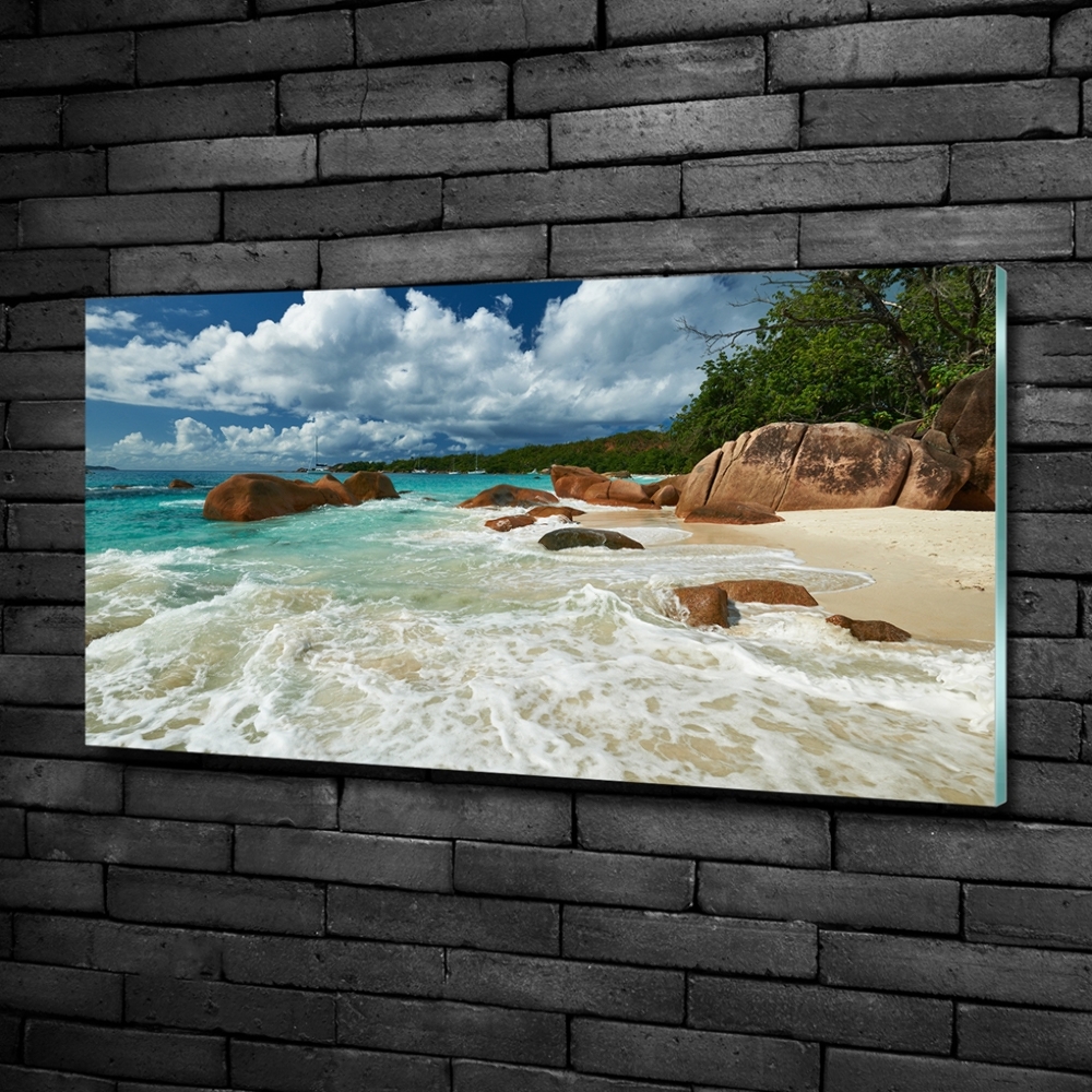 Tableau verre imprimé Plage des Seychelles