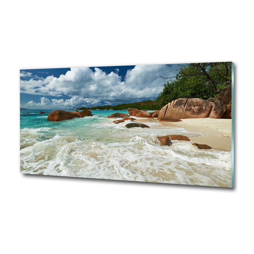 Tableau verre imprimé Plage des Seychelles