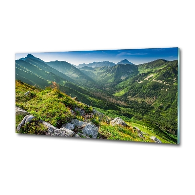 Tableau photo sur verre Aube dans les Tatras