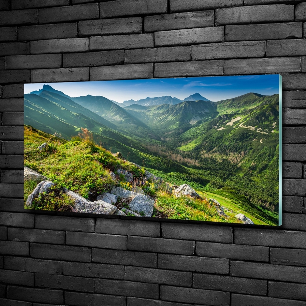 Tableau photo sur verre Aube dans les Tatras