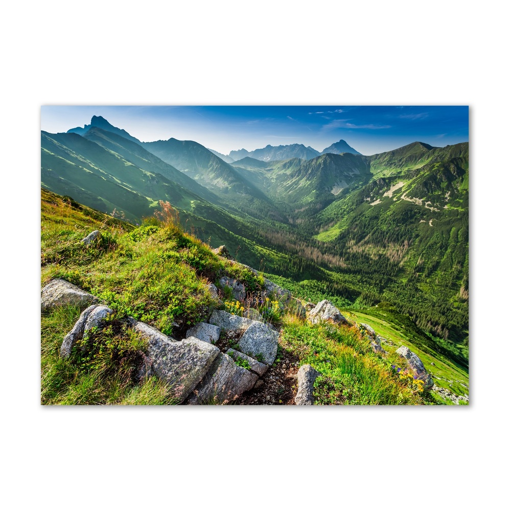 Tableau photo sur verre Aube dans les Tatras