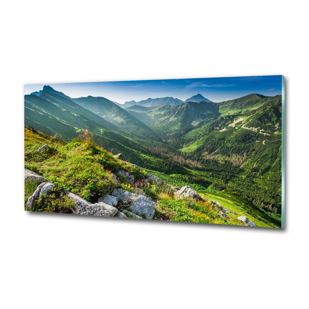 Tableau photo sur verre Aube dans les Tatras