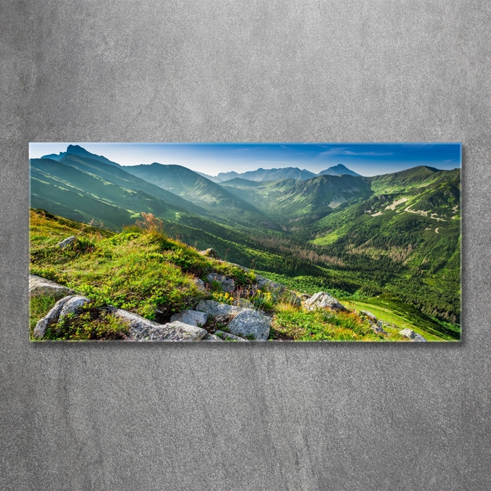 Tableau photo sur verre Aube dans les Tatras