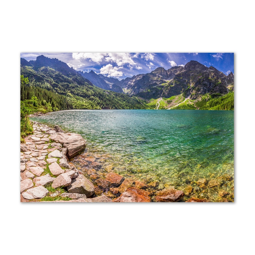 Tableau photo sur verre Lac Morskie Oko Tatry