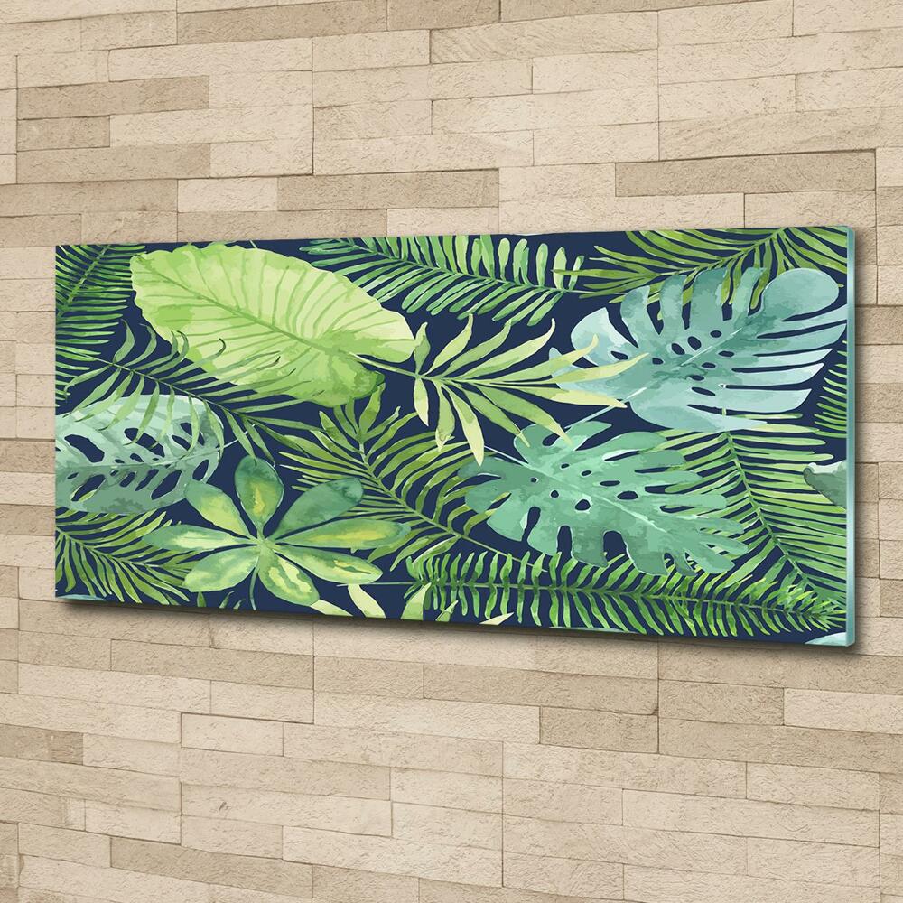 Tableau photo sur verre Feuillage tropical