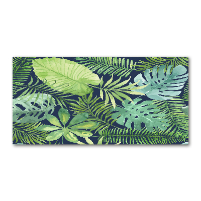 Tableau photo sur verre Feuillage tropical