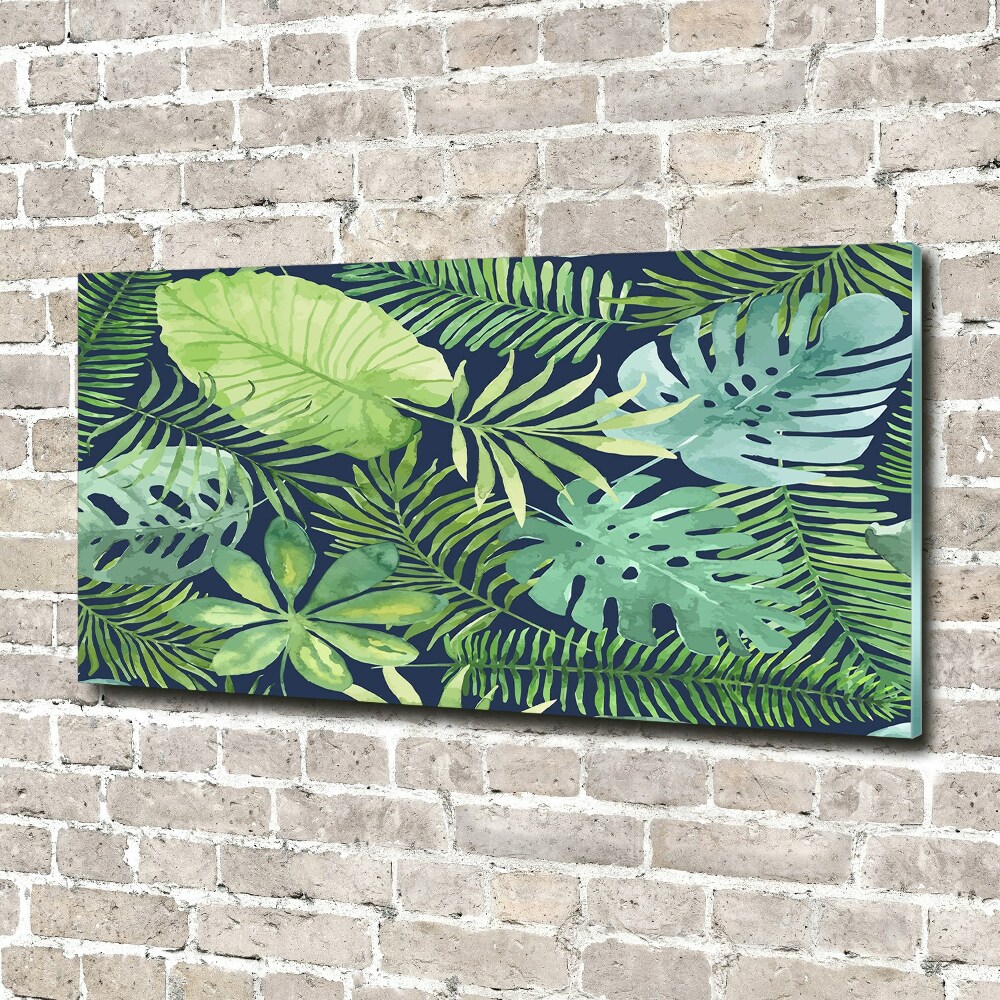 Tableau photo sur verre Feuillage tropical