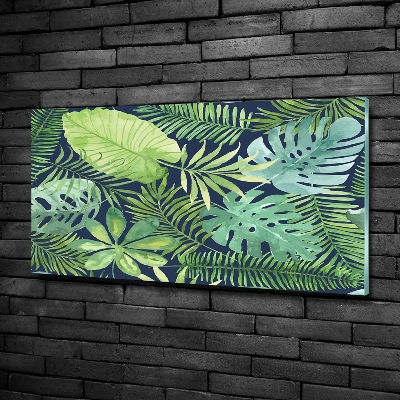 Tableau photo sur verre Feuillage tropical