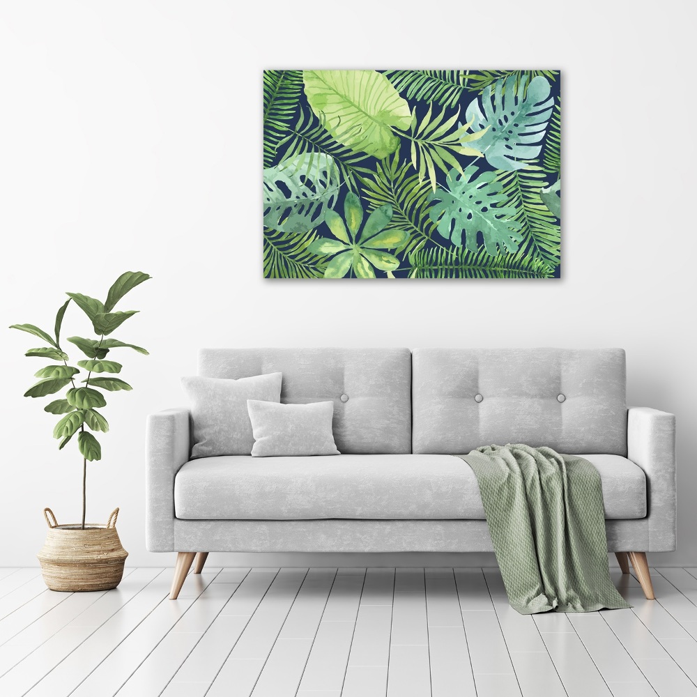 Tableau photo sur verre Feuillage tropical