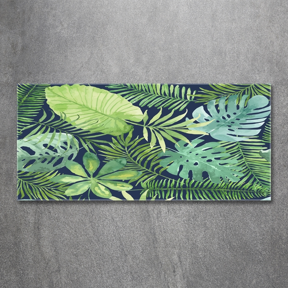 Tableau photo sur verre Feuillage tropical