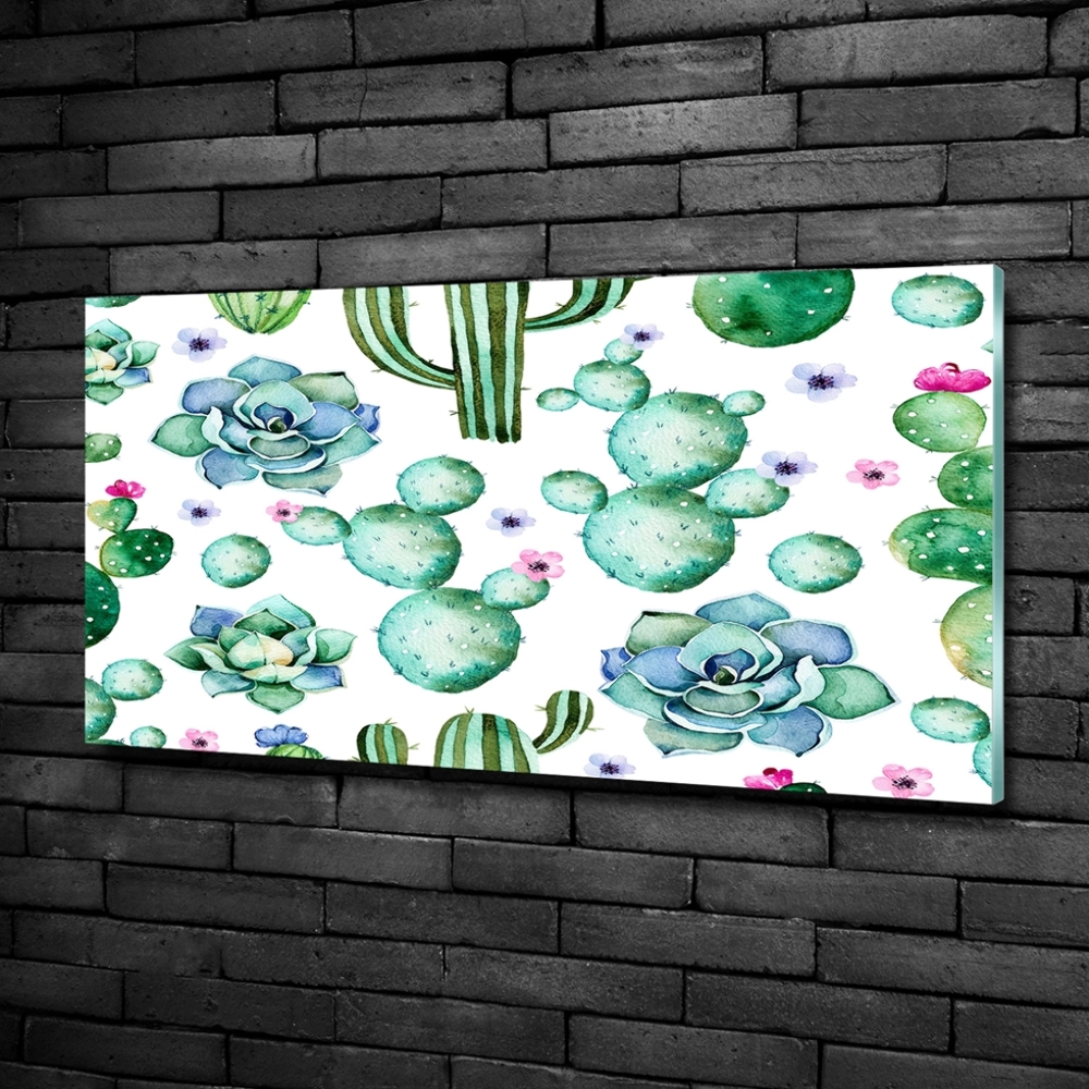 Tableau en verre Cactus