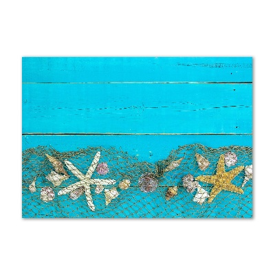 Tableau verre imprimé Étoile de mer et coquillages