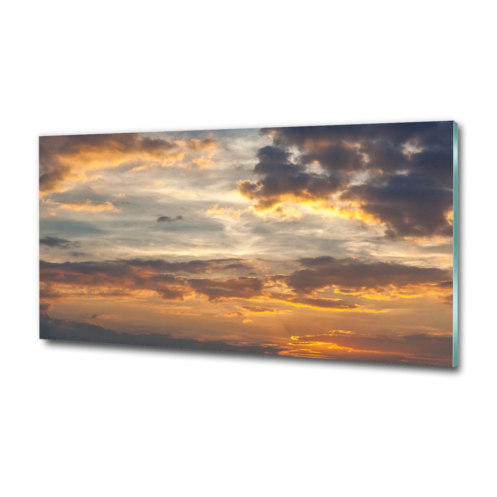 Tableau imprimé sur verre Le coucher de soleil