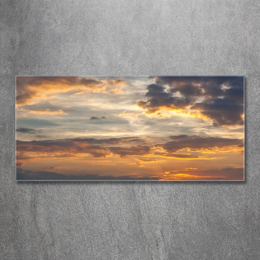 Tableau imprimé sur verre Le coucher de soleil