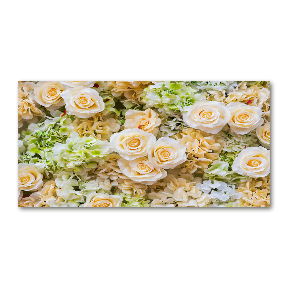 Tableau sur verre Roses fleurs