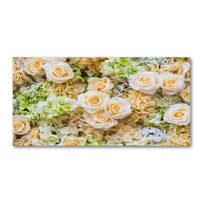 Tableau sur verre Roses fleurs