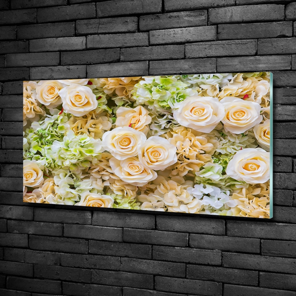 Tableau sur verre Roses fleurs