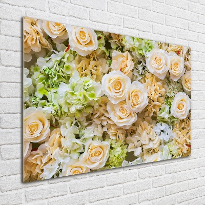 Tableau sur verre Roses fleurs