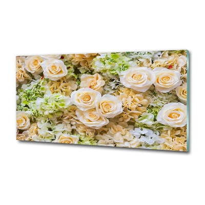 Tableau sur verre Roses fleurs