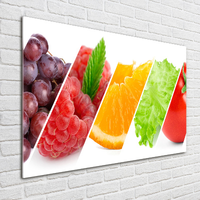 Tableau imprimé sur verre Fruits et légumes