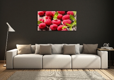 Tableau photo sur verre Framboises