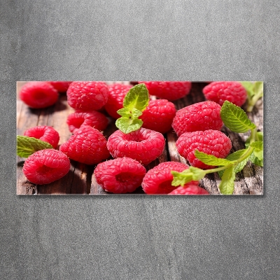 Tableau photo sur verre Framboises