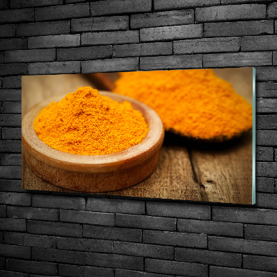 Tableau sur verre Epices à base de curcuma