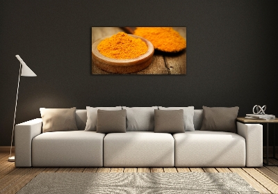 Tableau sur verre Epices à base de curcuma