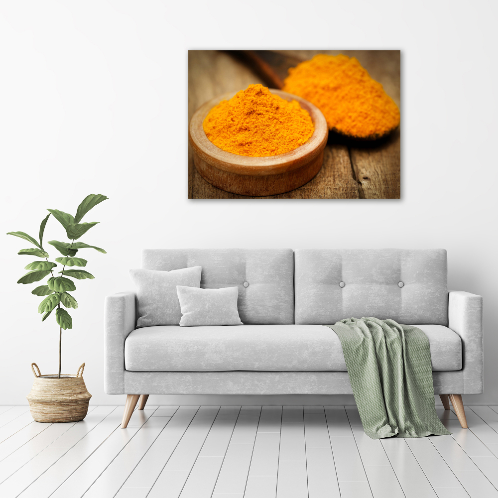 Tableau sur verre Epices à base de curcuma