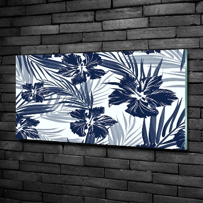 Tableau sur verre Les fleurs tropicales