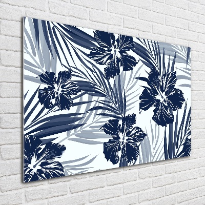 Tableau sur verre Les fleurs tropicales