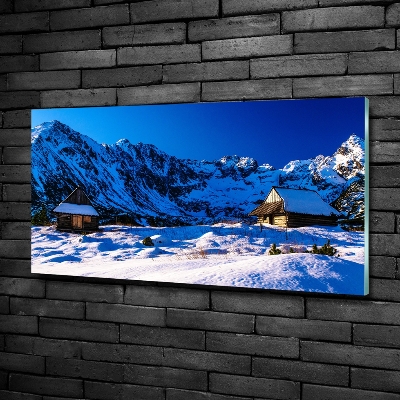 Tableau imprimé sur verre Maisons dans les Tatras