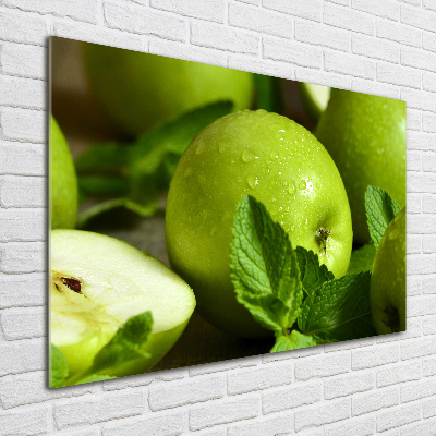 Tableau photo sur verre Pommes vertes