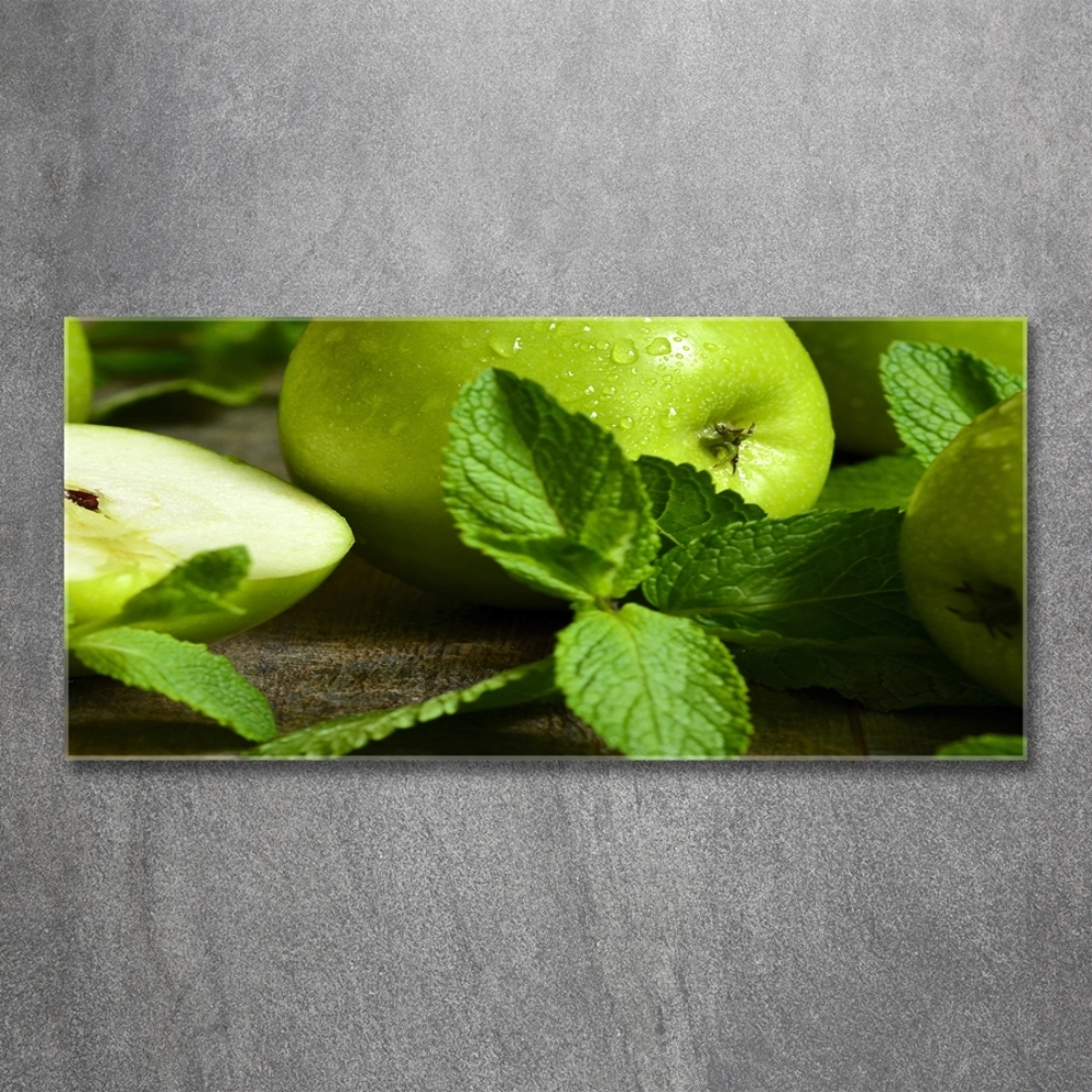 Tableau photo sur verre Pommes vertes