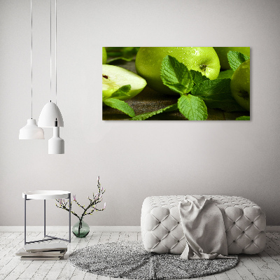 Tableau photo sur verre Pommes vertes